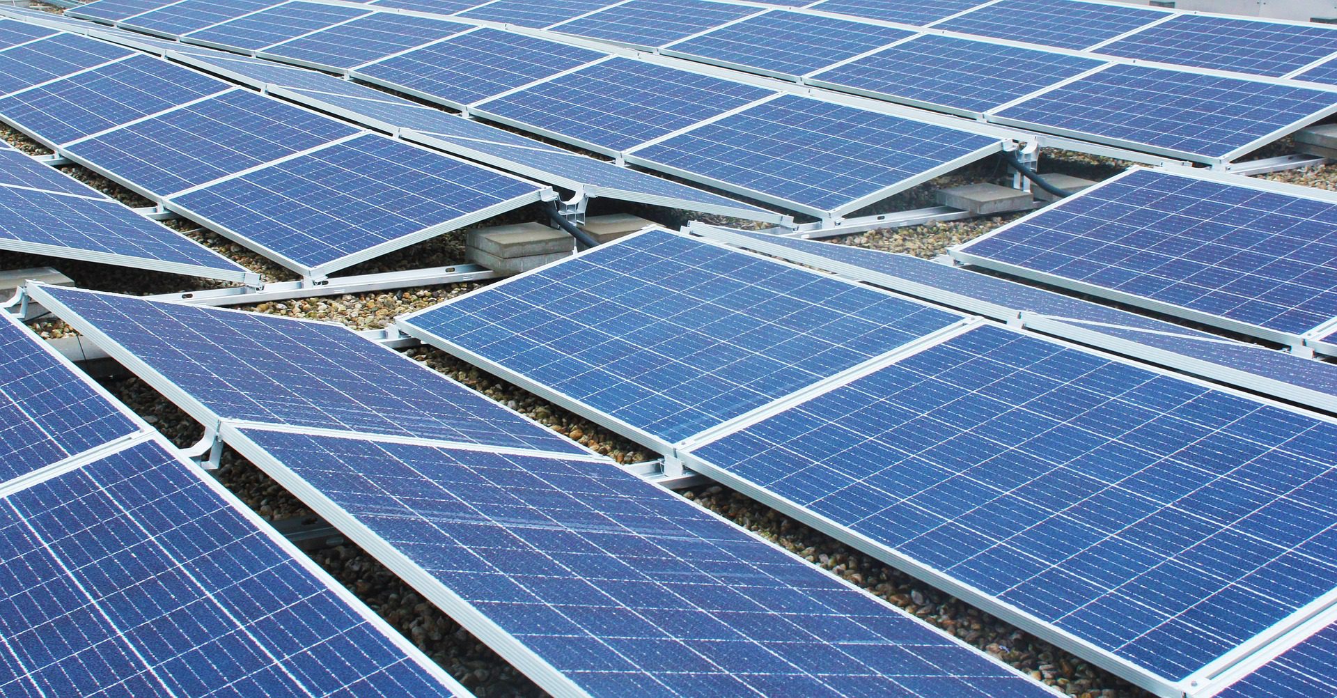 Solar panels on a rooftop.